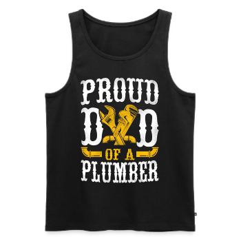 Plumbing Plumber Dad Vintage Proud - Men's Premium Organic Tank Top - black - Front - Michal (187cm)