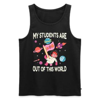 Primary School Teacher Kindergarten Educator - Men's Premium Organic Tank Top - black - Front - AI Model Male 178 light (178cm)
