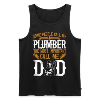 Plumbing Plumber Dad Vintage Some - Men's Premium Organic Tank Top - black - Front - Michal (187cm)
