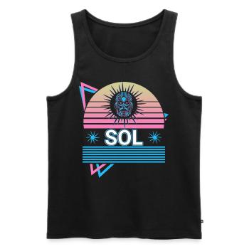 Sol Gott Sonne Antike römische Mythologie Retro - Männer Premium Bio Tank Top - Schwarz - Vorne - AI Model Male 178 light (178cm)