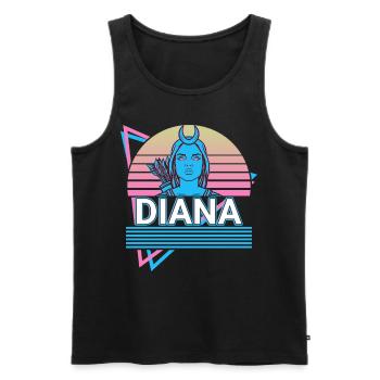 Diana Goddess Ancient Roman Mythology Retro - Men's Premium Organic Tank Top - black - Front - Michal (187cm)