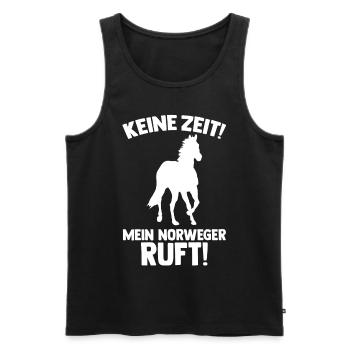 Pferd Reitsport Reiten Pferdesport Norweger - Männer Premium Bio Tank Top - Schwarz - Vorne - Michal (187cm)