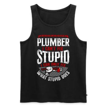 Plumbing Plumber Vintage Plumber I - Männer Premium Bio Tank Top - Schwarz - Vorne - Michal (187cm)