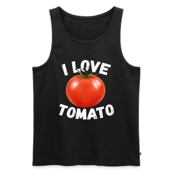 Tomaten Liebe für Gärtner Vegetarier für - Männer Premium Bio Tank Top - Schwarz - Vorne - AI Model Male 178 light (178cm)