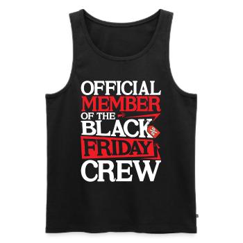 Official Member Of The Black Friday Crew - Männer Premium Bio Tank Top - Schwarz - Vorne - Michal (187cm)