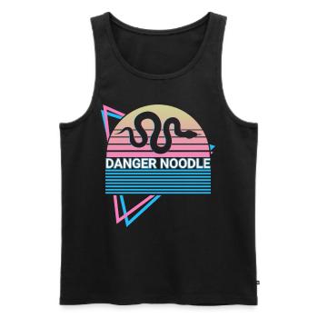 Danger Noodle Retro Snake - Débardeur bio Premium Homme - noir - Devant - AI Model Male 178 light (178cm)
