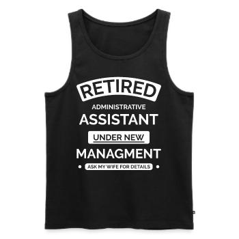 Verwaltungsassistent im Ruhestand - Männer Premium Bio Tank Top - Schwarz - Vorne - Michal (187cm)