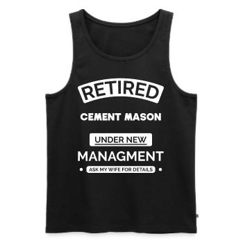 Zementmaurer im Ruhestand - Männer Premium Bio Tank Top - Schwarz - Vorne - AI Model Male 178 light (178cm)