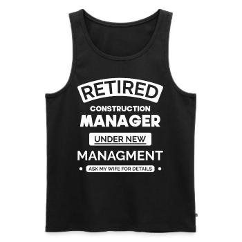Gestionnaire de site à la retraite - Débardeur bio Premium Homme - noir - Devant - Michal (187cm)