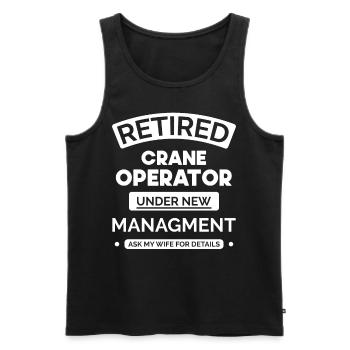 Crain Operator im Ruhestand - Männer Premium Bio Tank Top - Schwarz - Vorne - AI Model Male 178 light (178cm)