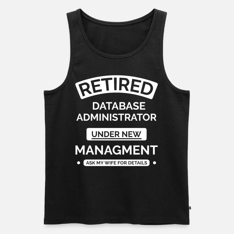 Retired database administrator - Men's Premium Organic Tank Top - black
