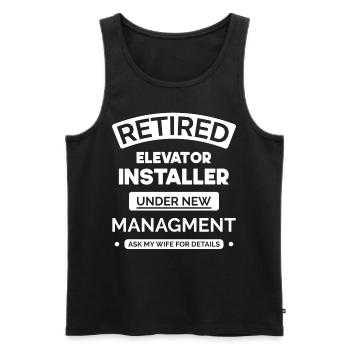 Aufzugsmonteur im Ruhestand - Männer Premium Bio Tank Top - Schwarz - Vorne - Michal (187cm)