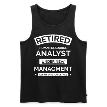 Analyst Human Resources Retirement - Men's Premium Organic Tank Top - black - Front - Michal (187cm)
