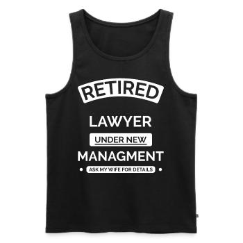 Anwalt Jurist im Ruhestand - Männer Premium Bio Tank Top - Schwarz - Vorne - Michal (187cm)
