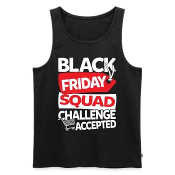 Black Friday Squad Challenge Accepted - Männer Premium Bio Tank Top - Schwarz - Vorne - AI Model Male 178 light (178cm)