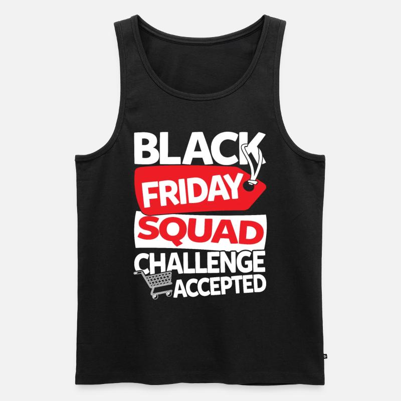Black Friday Squad Challenge Accepted - Männer Premium Bio Tank Top - Schwarz