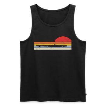 Flöte Querflöte Musiker Blasmusik - Männer Premium Bio Tank Top - Schwarz - Vorne - Michal (187cm)