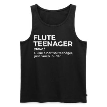 Flûte Flûte Musiciens Cuivres Musique - Débardeur bio Premium Homme - noir - Devant - Michal (187cm)