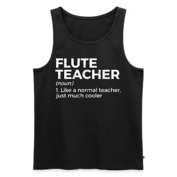 Flûte Flûte Musiciens Cuivres Musique - Débardeur bio Premium Homme - noir - Devant - Michal (187cm)