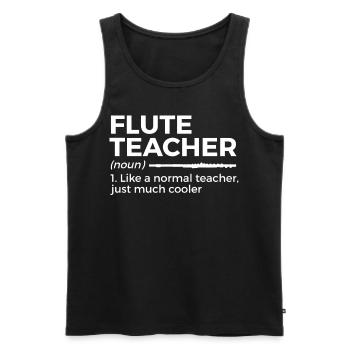 Flûte Flûte Musiciens Cuivres Musique - Débardeur bio Premium Homme - noir - Devant - Michal (187cm)