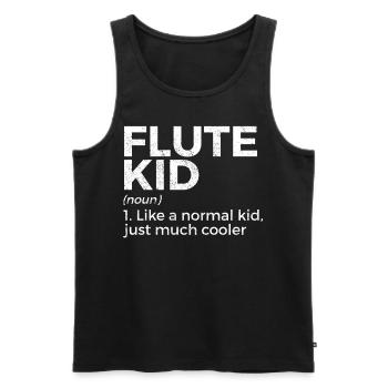 Flûte Flûte Musiciens Cuivres Musique - Débardeur bio Premium Homme - noir - Devant - Michal (187cm)