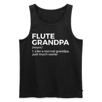 Flûte Flûte Musiciens Cuivres Musique - Débardeur bio Premium Homme - noir - Devant - Michal (187cm)