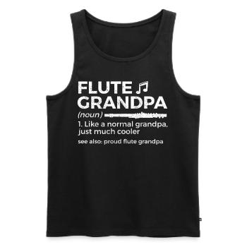 Flûte Flûte Musiciens Cuivres Musique - Débardeur bio Premium Homme - noir - Devant - Michal (187cm)