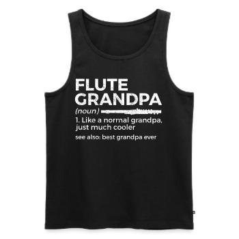 Flûte Flûte Musiciens Cuivres Musique - Débardeur bio Premium Homme - noir - Devant - Michal (187cm)