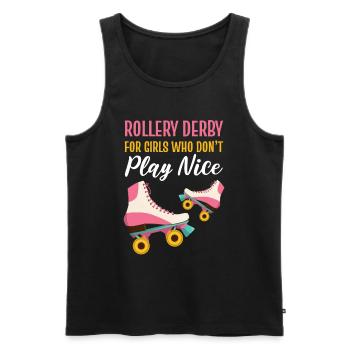 Roller Skating Skater Rollerblades Roller Derby Ha - Männer Premium Bio Tank Top - Schwarz - Vorne - Michal (187cm)