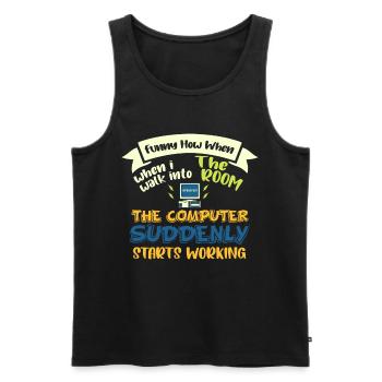 Computerprogrammierer Für Informationstechnologie - Männer Premium Bio Tank Top - Schwarz - Vorne - Michal (187cm)
