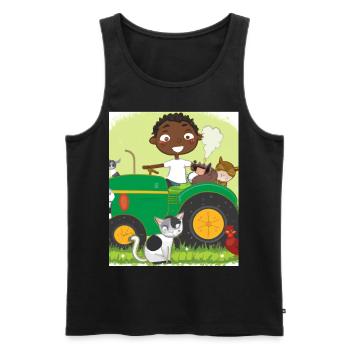 Grüner Traktor Geburtstag Bauernhof Tiere - Männer Premium Bio Tank Top - Schwarz - Vorne - Michal (187cm)