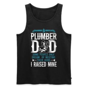 Plumbing Plumber Dad Vintage - Men's Premium Organic Tank Top - black - Front - Michal (187cm)
