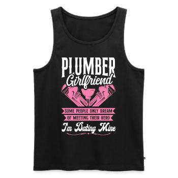 Plumbing Plumber Girlfriend - Men's Premium Organic Tank Top - black - Front - AI Model Male 178 light (178cm)