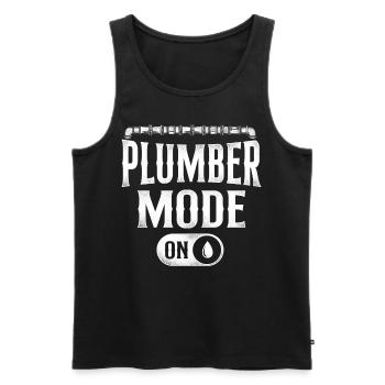 Plombier Plombier Plombier Vintage Plombier - Débardeur bio Premium Homme - noir - Devant - AI Model Male 178 light (178cm)