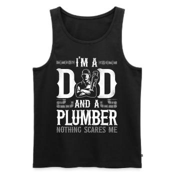 Plumbing Plumber Dad Vintage I'm A - Men's Premium Organic Tank Top - black - Front - Michal (187cm)