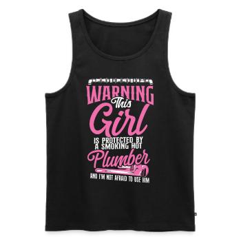 Plomberie plombier Petite amie Femme - Débardeur bio Premium Homme - noir - Devant - Michal (187cm)