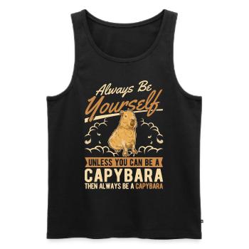Soyez toujours vous-même Capybara Wasserschwein - Débardeur bio Premium Homme - noir - Devant - Michal (187cm)
