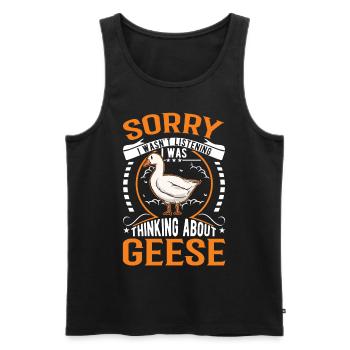Geese Gift Goose Farmer Goose Goose - Men's Premium Organic Tank Top - black - Front - Michal (187cm)