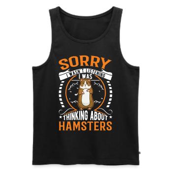 Hamster Hamster Wheel Golden Hamster Hamster - Men's Premium Organic Tank Top - black - Front - AI Model Male 178 light (178cm)