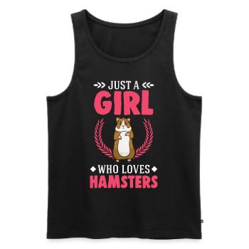 Hamster Fille Golden Hamster Nain Hamster - Débardeur bio Premium Homme - noir - Devant - Michal (187cm)