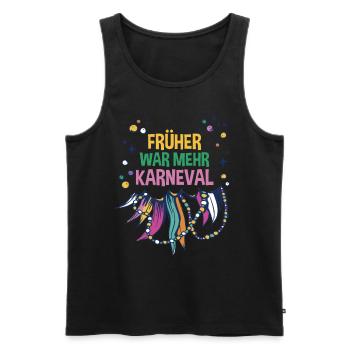 Karnevalskostüm Karnevalist Fasching Karneval - Männer Premium Bio Tank Top - Schwarz - Vorne - AI Model Male 178 light (178cm)