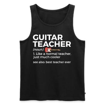Musicien de guitare Musique de cuivres - Débardeur bio Premium Homme - noir - Devant - Michal (187cm)
