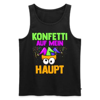 Karnevalskostüm Karnevalist Fasching Karneval - Männer Premium Bio Tank Top - Schwarz - Vorne - AI Model Male 178 light (178cm)
