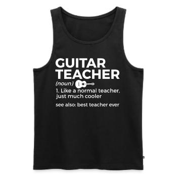 Musicien de guitare Musique de cuivres - Débardeur bio Premium Homme - noir - Devant - Michal (187cm)