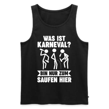 Karnevalskostüm Karnevalist Saufen Fasching Karnev - Männer Premium Bio Tank Top - Schwarz - Vorne - AI Model Male 178 light (178cm)