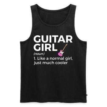 Musicien de guitare Musique de cuivres - Débardeur bio Premium Homme - noir - Devant - AI Model Male 178 light (178cm)