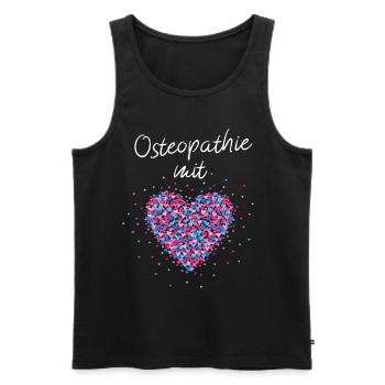 Osteopathie mit Herz Alternative Medizin - Männer Premium Bio Tank Top - Schwarz - Vorne - AI Model Male 178 light (178cm)