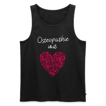 Osteopathie mit Herz Osteopathin Triggerpunkte - Männer Premium Bio Tank Top - Schwarz - Vorne - AI Model Male 178 light (178cm)