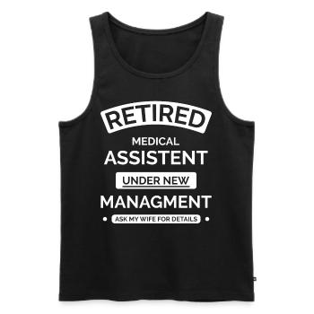 Medizinischer Assistent im Ruhestand - Männer Premium Bio Tank Top - Schwarz - Vorne - Michal (187cm)