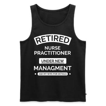 Krankenschwester im Ruhestand - Männer Premium Bio Tank Top - Schwarz - Vorne - Michal (187cm)